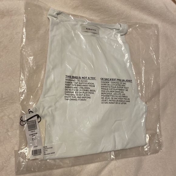 212. NWT Aritzia Body Contour white tank body suits in xs high neck - Picture 9 of 11